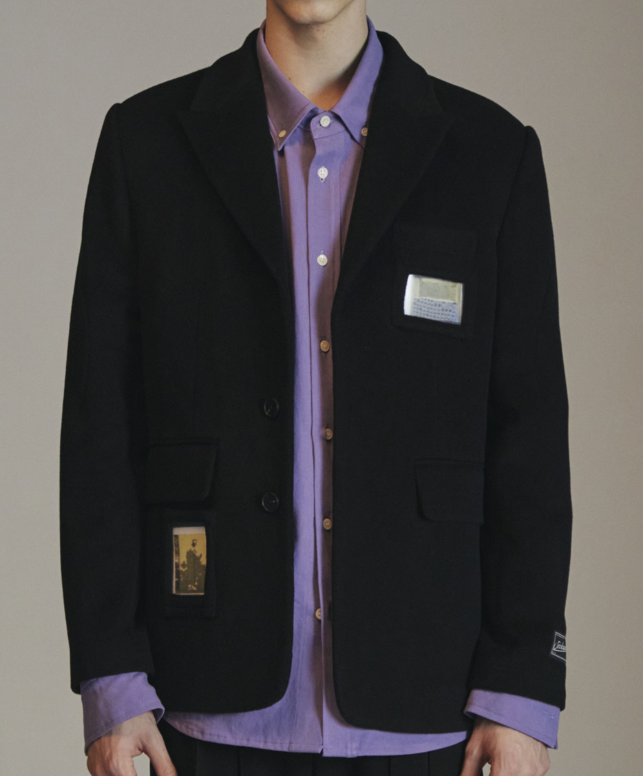 PHOTO CASHMERE BLAZER