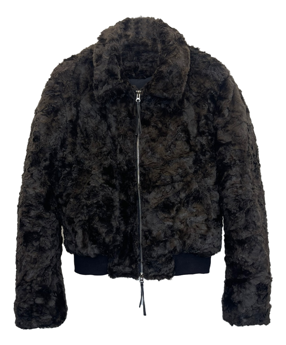 BLR BRWON FUR BOMBER