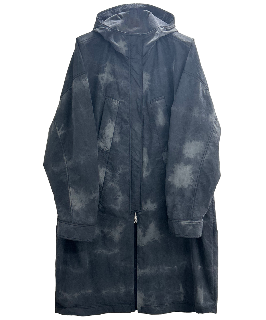 DYED NYLON LONG WINDBREAKER