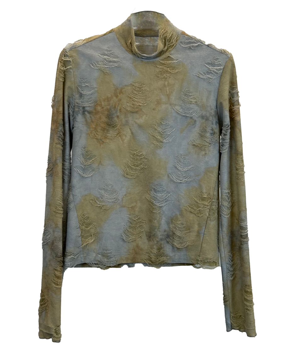 GRUNGE TURTLENECK TOP YELLOW 