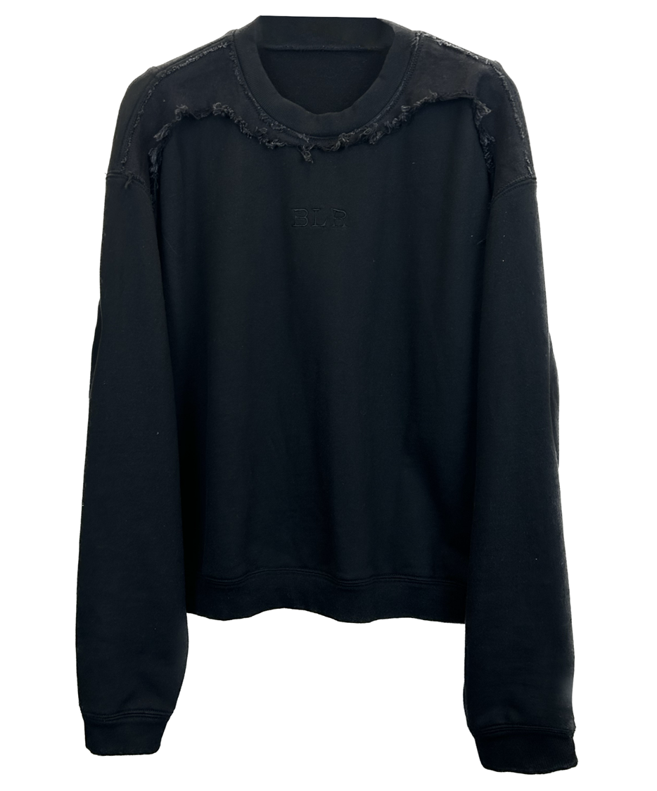 RAW-CUT NECK DETAILED SWEAT SHIRTS