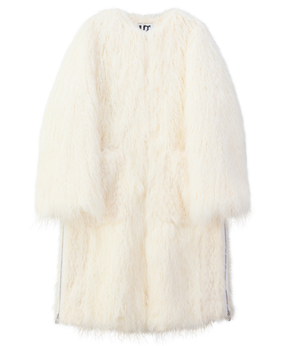 MIX IVORY FUR COAT