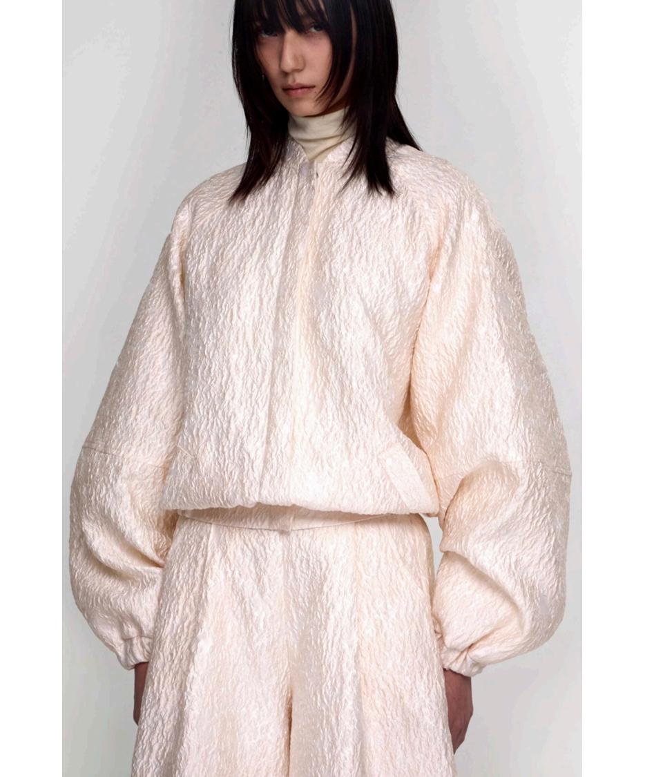 Balloon Sleeve Bomber Jacket