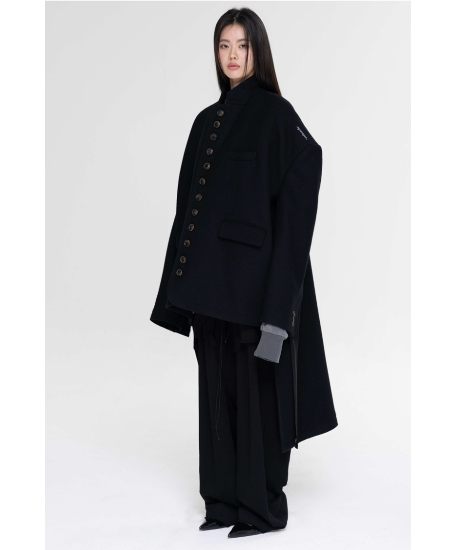 Asymmetrical Zipper Coat