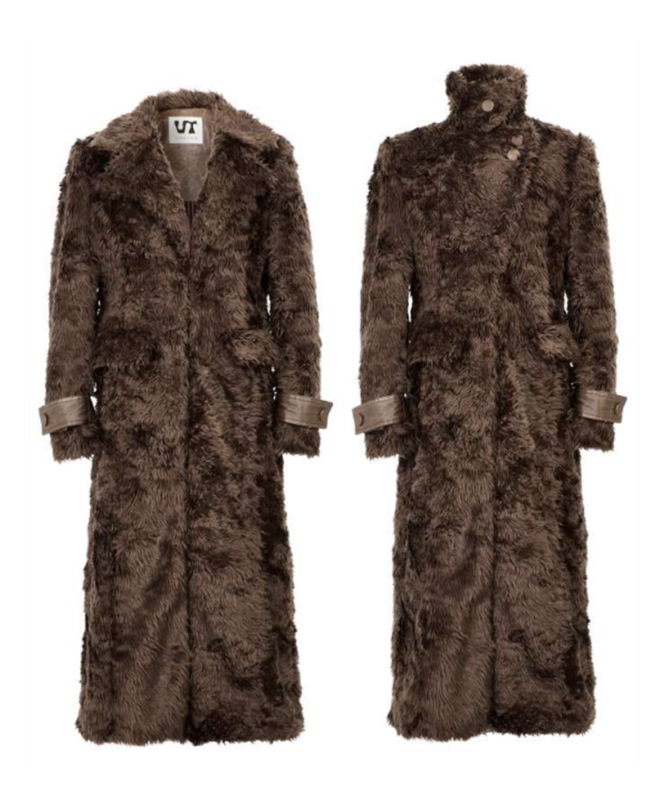 BELTED LONG FUR COAT