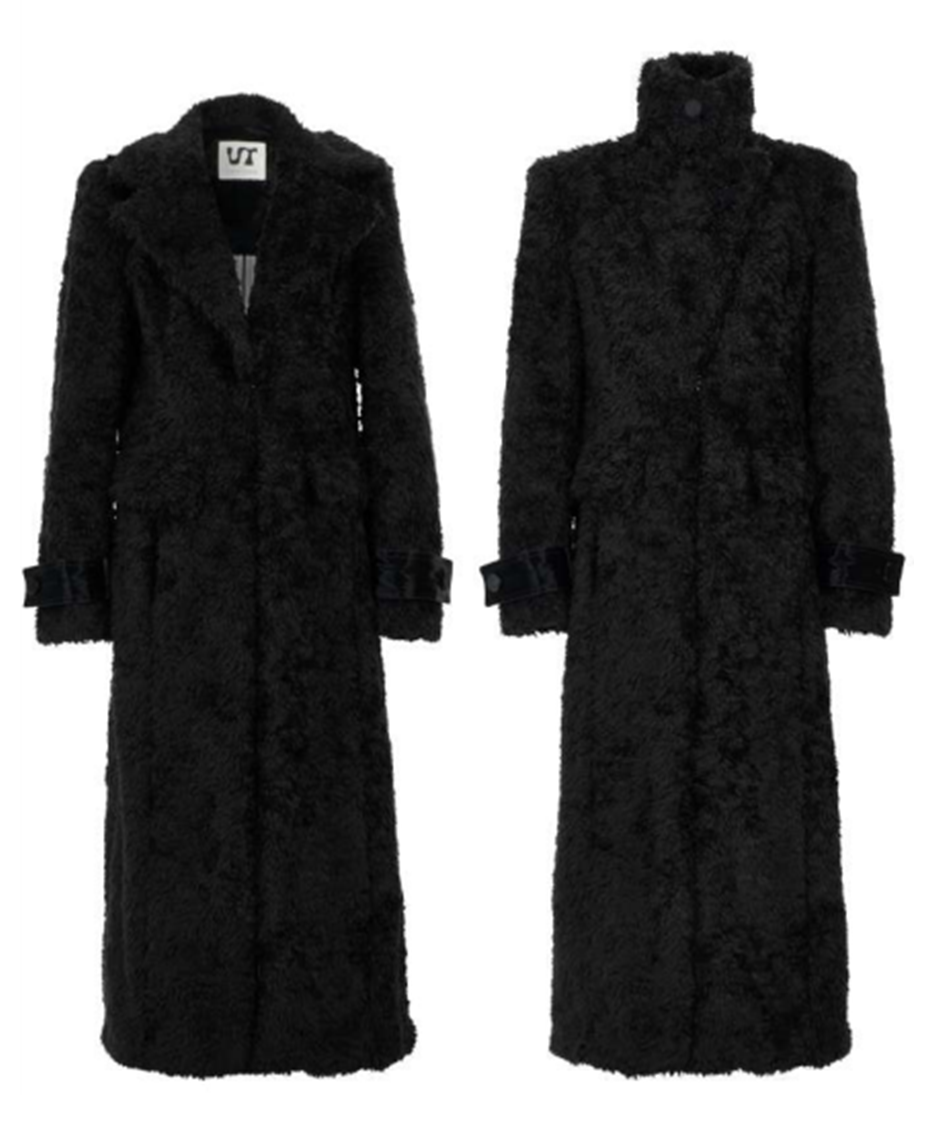 BELTED LONG FUR COAT